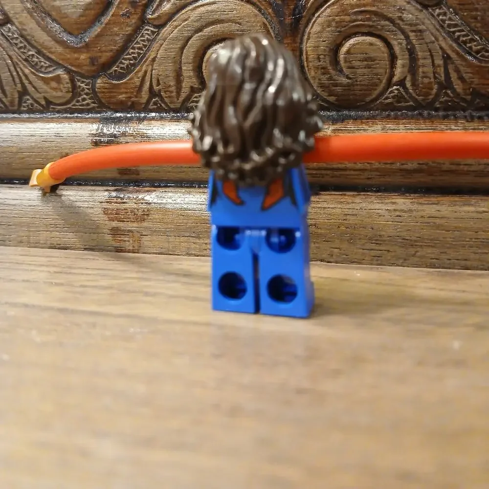 LEGO Ms. Marvel Minifigure Blue Suit Red Flexible Arms Lightning Bolt 1 Piece